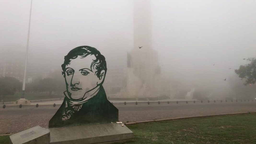Mapa o ilustración del pronóstico del tiempo para la ciudad de Rosario, provincia de Santa Fe