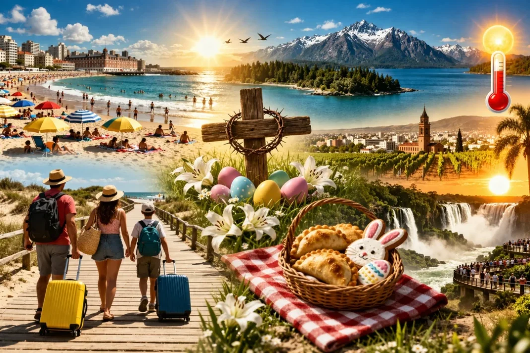 Mapa del pronóstico del tiempo en Argentina para Semana Santa