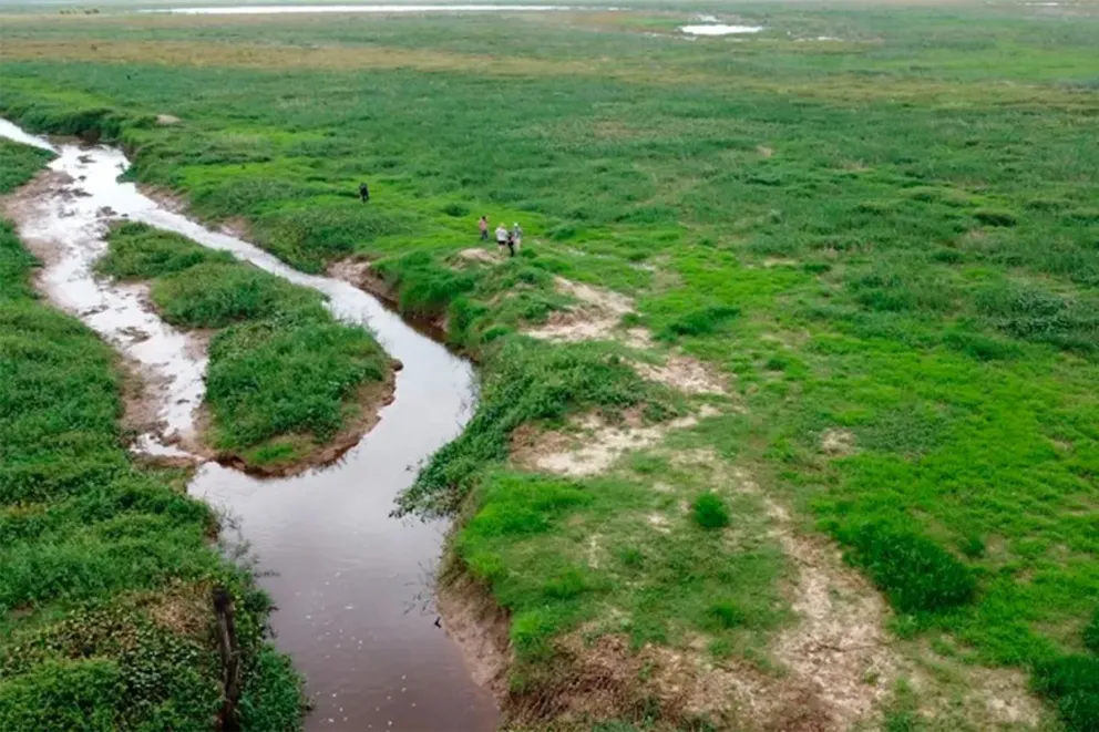 Vista aérea del Delta del Paraná en la zona de Victoria, provincia de Santa Fe