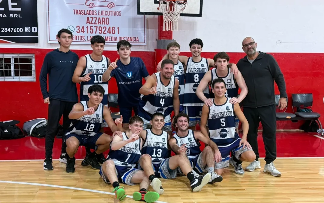 Partido de básquet entre Gimnasia y Unión de Arroyo Seco
