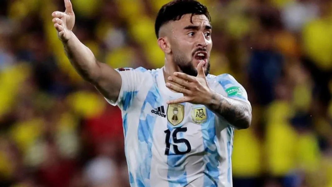 Nicolás González durante un entrenamiento con el Atlético de Madrid