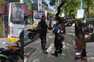 Ambulancia en el centro de Santa Fe