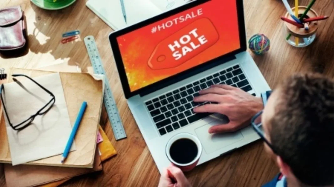 Logo del Hot Sale 2026 con ilustración de compras online
